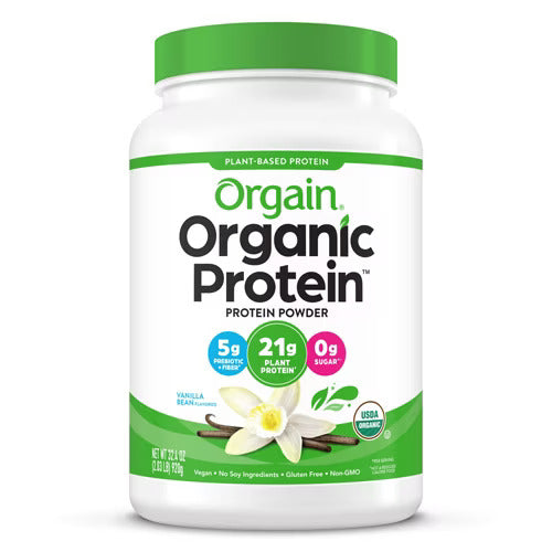 Orgain Organic Vegan 21g Protein Powder Plant Based Vanilla Bean -- 2.03 lb