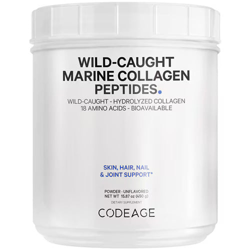 Codeage Marine Collagen Peptides Powder - Hydrolyzed Fish Collagen Protein Supplement -- 15.87 oz