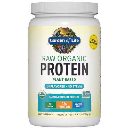 Garden of Life RAW Organic Protein Plant Formula Unflavored -- 19.75 oz