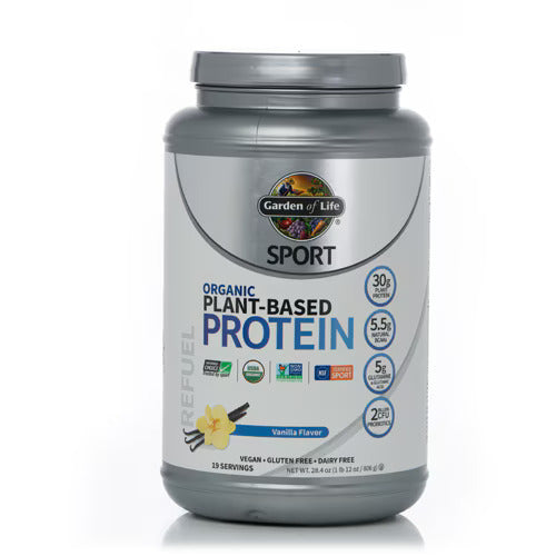 Garden of Life Sport Organic Plant-Based Protein - NSF Certified for Sport Vanilla -- 19 Servings