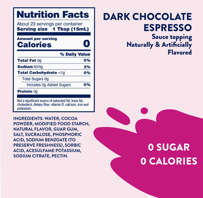 Jordan's Skinny Mixes - Sugar Free Dark Chocolate Espresso Sauce